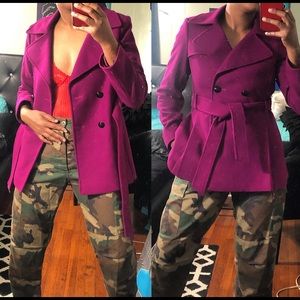 Magenta Pea Coat
